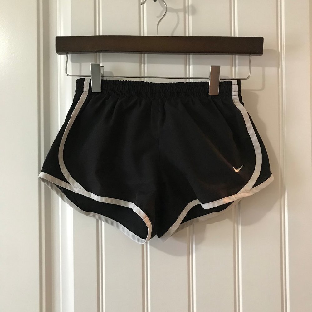 Girls Black and White Nike Shorts